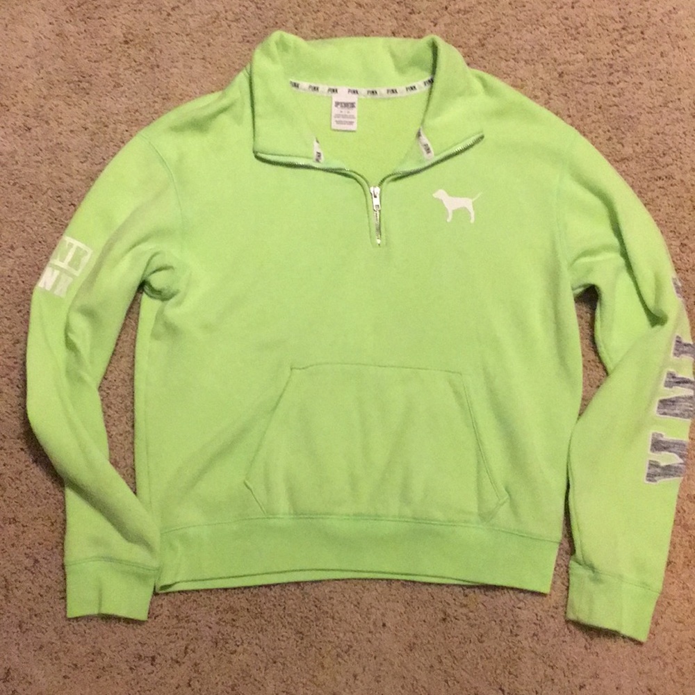 Pink 1/4 zip pullover